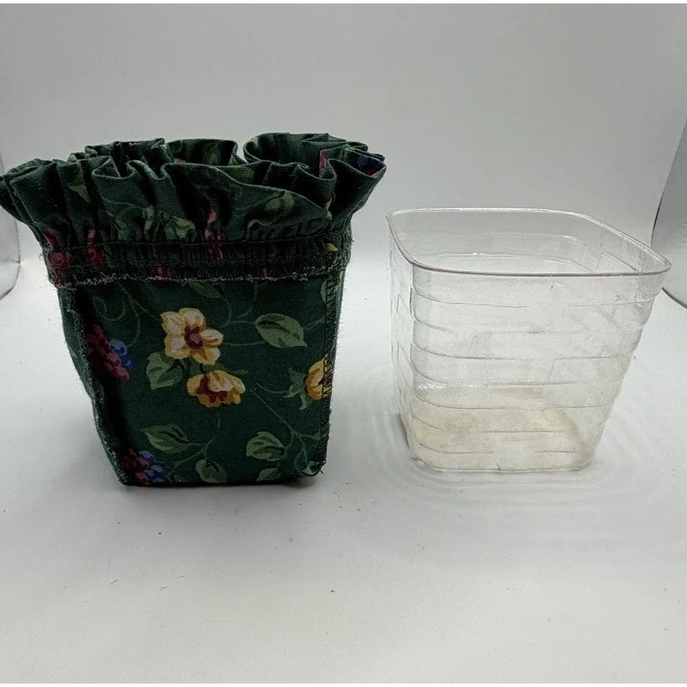 Longaberger Booking Basket 1996 Wall Hanger Emerald Vine Liner 4.5